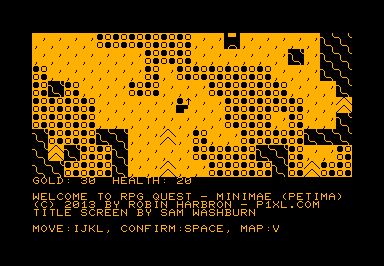 Minimae - Petima (Robin Harbron) game screenshot for Commodore PET